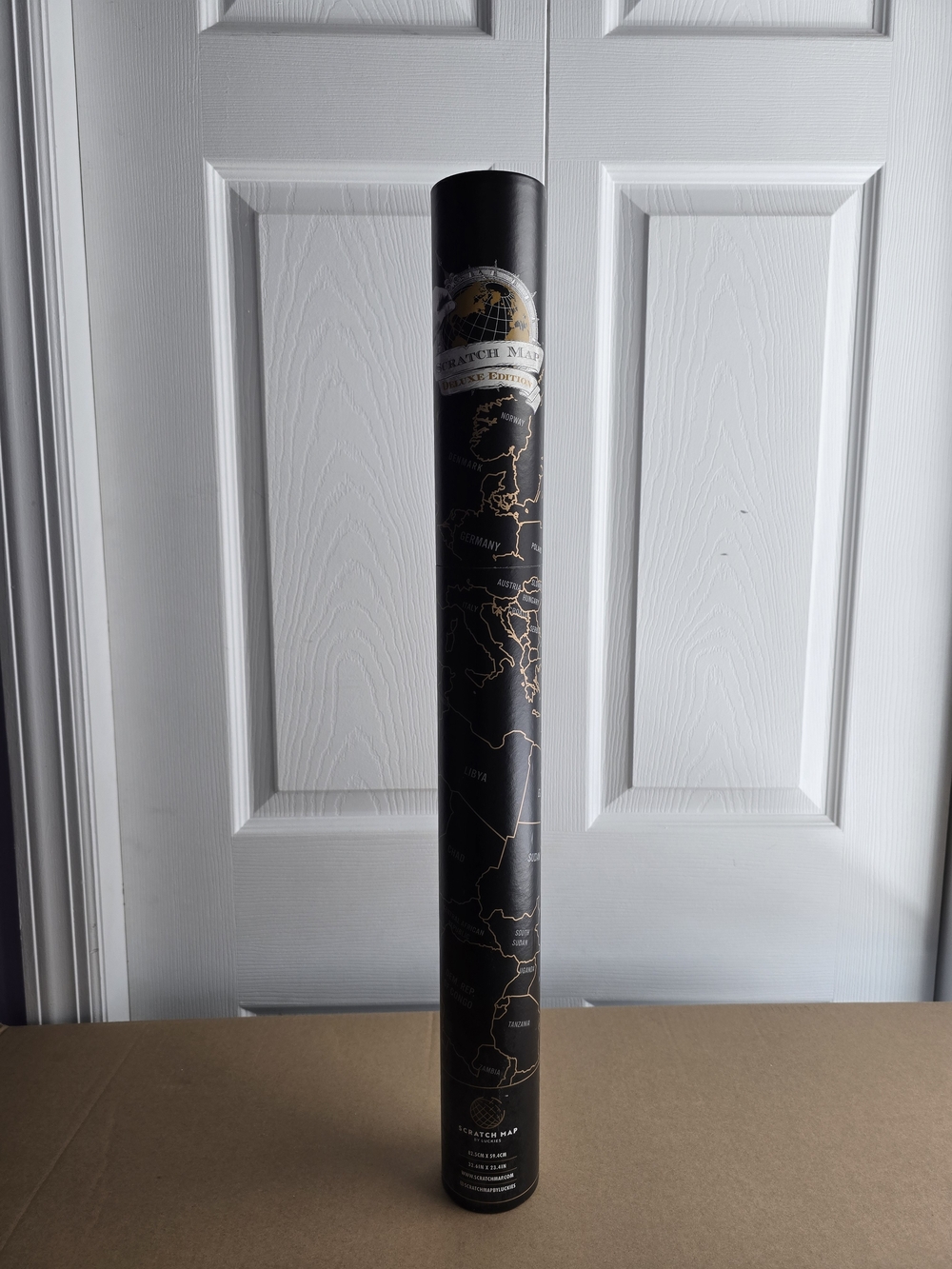 Black And Gold Scratch World Map Deluxe Edition